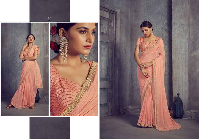 Ynf Filmora Sequence Georgette Sarees Catalog
